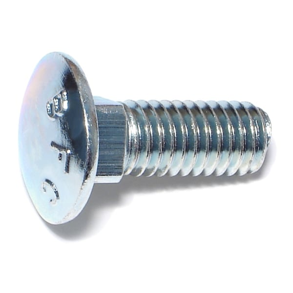 Midwest Fastener Carriage Bolt, Square Neck, 16 (Coarse), 1 in L, Steel, Zinc Plated, 100 PK 01093 - main